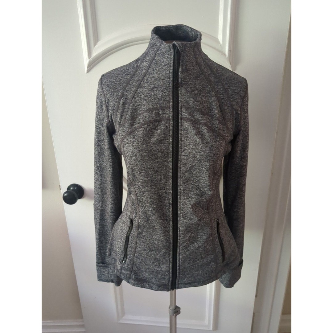 Lululemon Define Jacket Women’s Black Gray Athletic Performance 10 Scuba Stitch