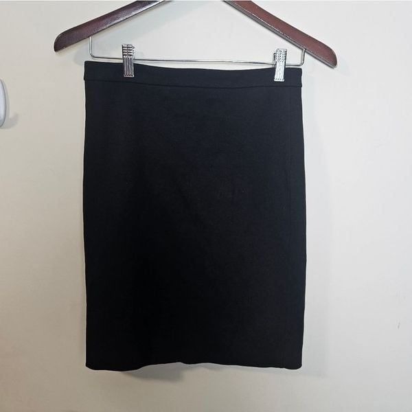 J. CREW 365 Classic Black Mid-Length No. 2 Stretch Twill Pencil Skirt, 2