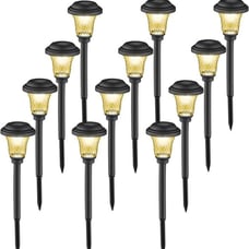 12 Pack Solar Pathway Lights Outdoor, Solar Garden Decorative Lights, Waterproof
