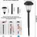 12 Pack Solar Pathway Lights Outdoor, Solar Garden Decorative Lights, Waterproof