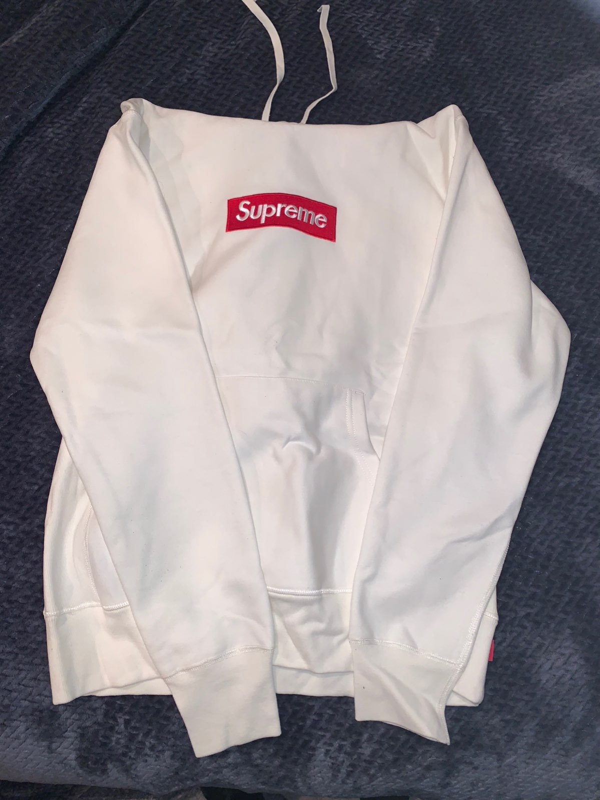 Supreme Box Logo Hooded Sweatshirt White