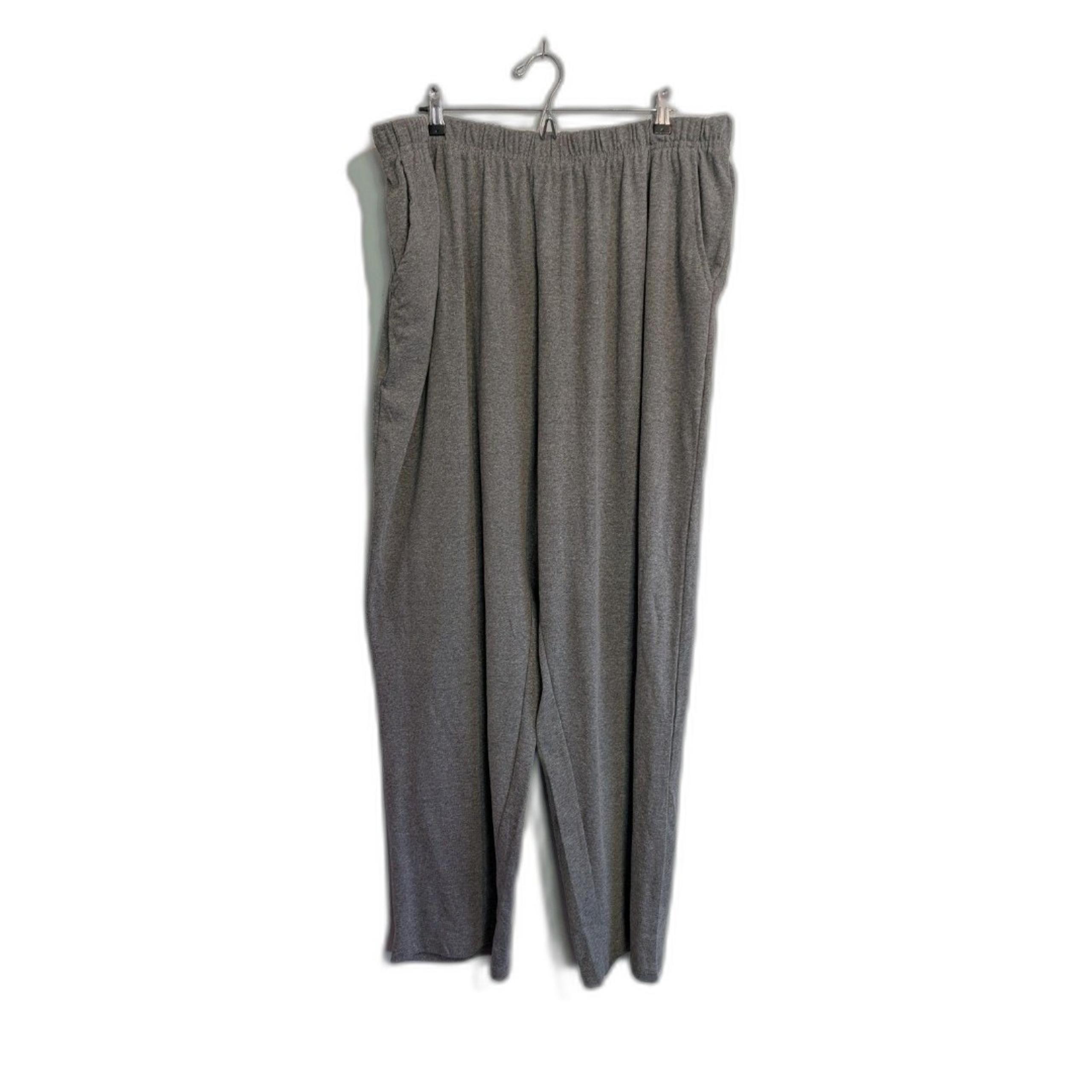 Women's Gray High Rise Elastic Waist Stretch Pants -Woman Within- Size 3x Tall