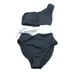 Ralph Lauren Bel Aire Cutout One-Shoulder One Piece Swimsuit Black White 6