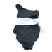 Ralph Lauren Bel Aire Cutout One-Shoulder One Piece Swimsuit Black White 6