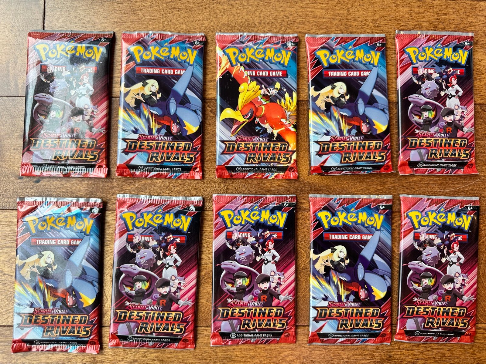 10 x Pokemon TCG Scarlet & Violet Destined Rivals Booster Packs