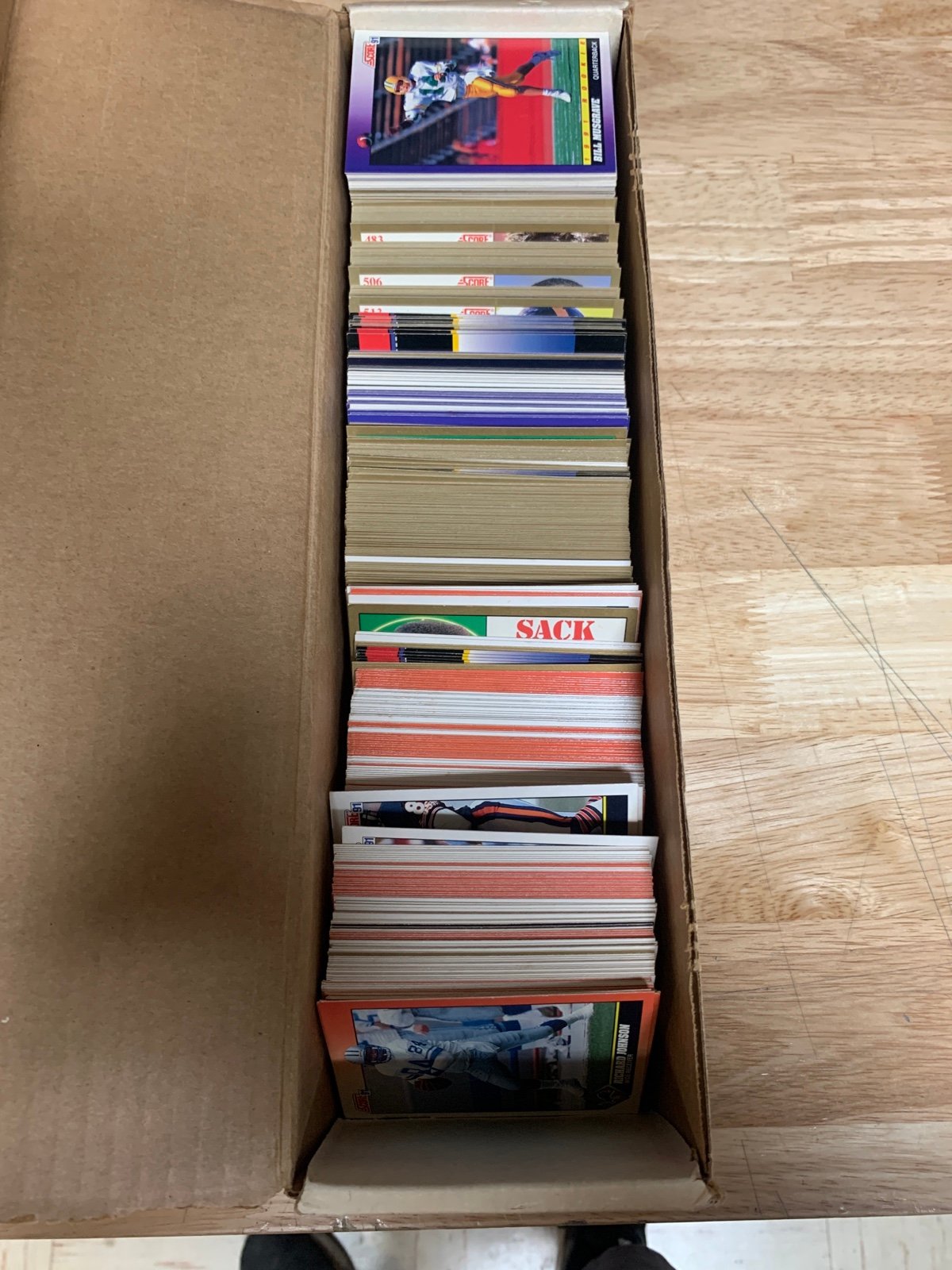 Long box of Sports cards