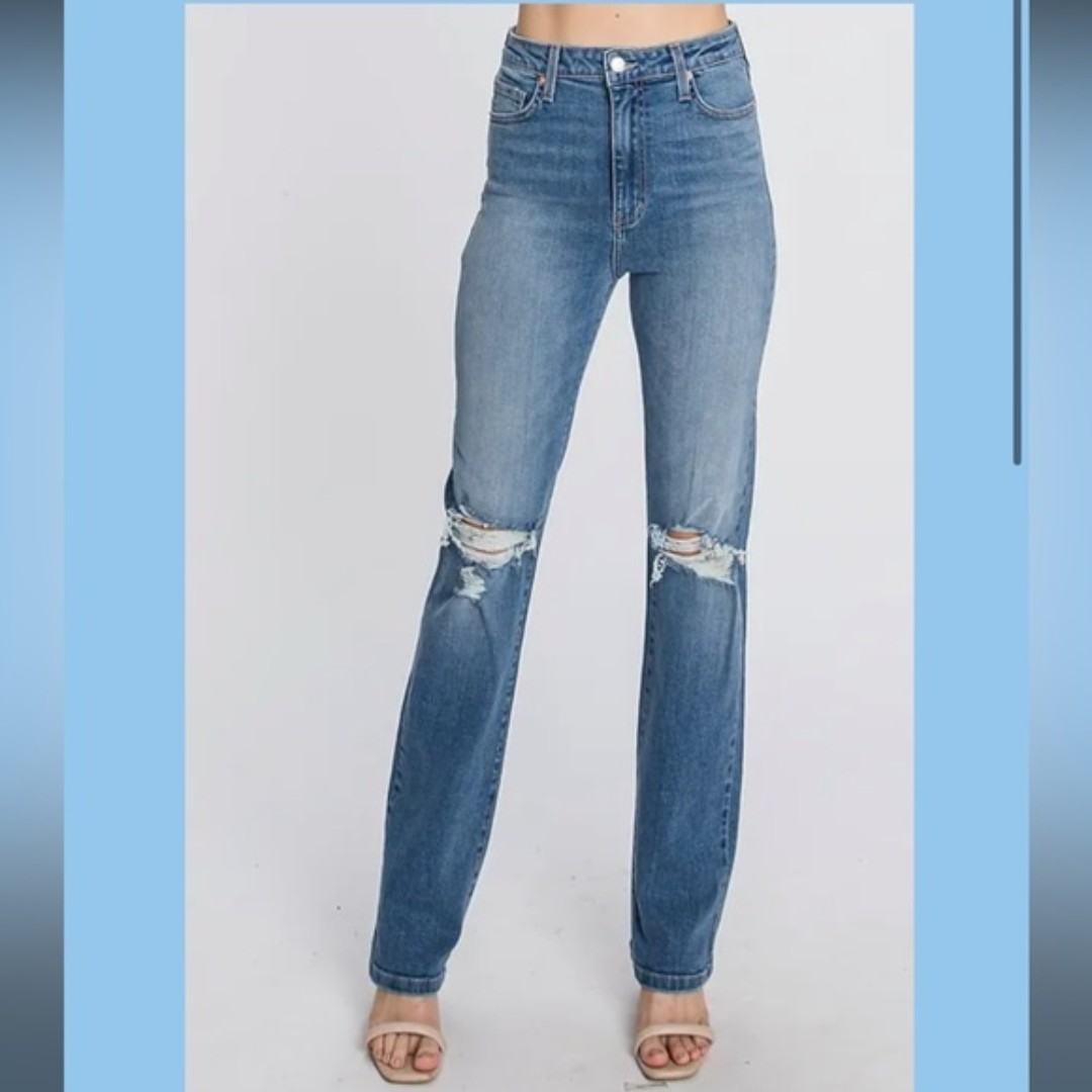 LTJ Venice Kick Flare Distressed Jeans