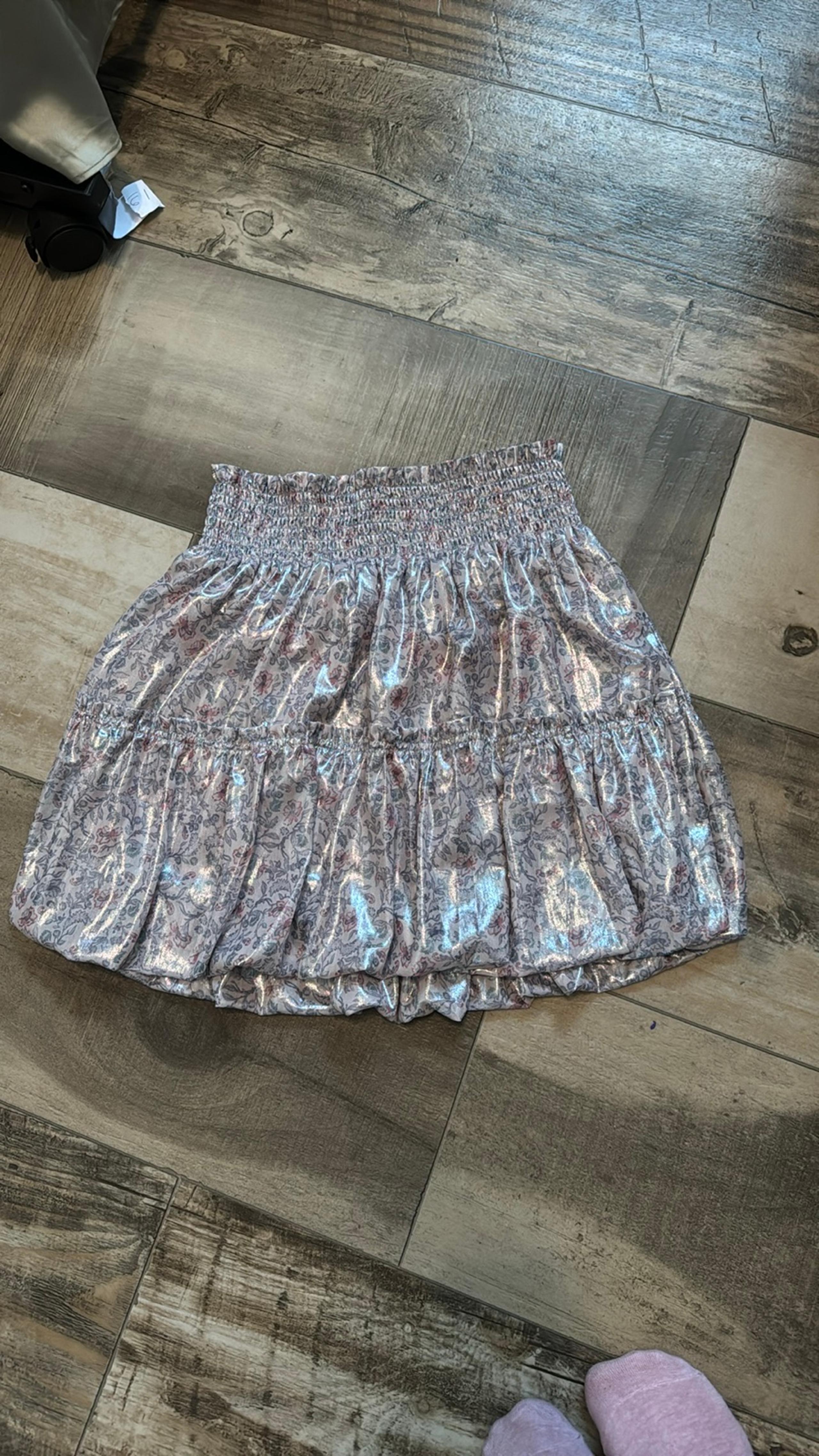 Free people floral shimmer skirt