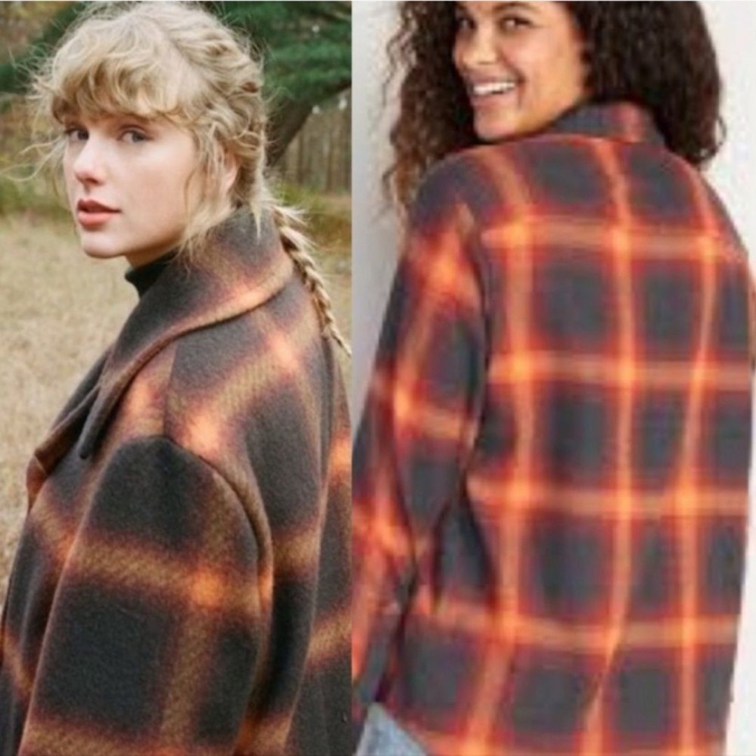 Taylor Swift Evermore Flannel Button Down Boyfriend Shirt Cotton Size XXL