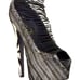 NIB London Trash Crush Zebra Print Ponyhair Leather Platform Heels 8.5