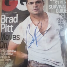 Brad Pitt signed Magazine