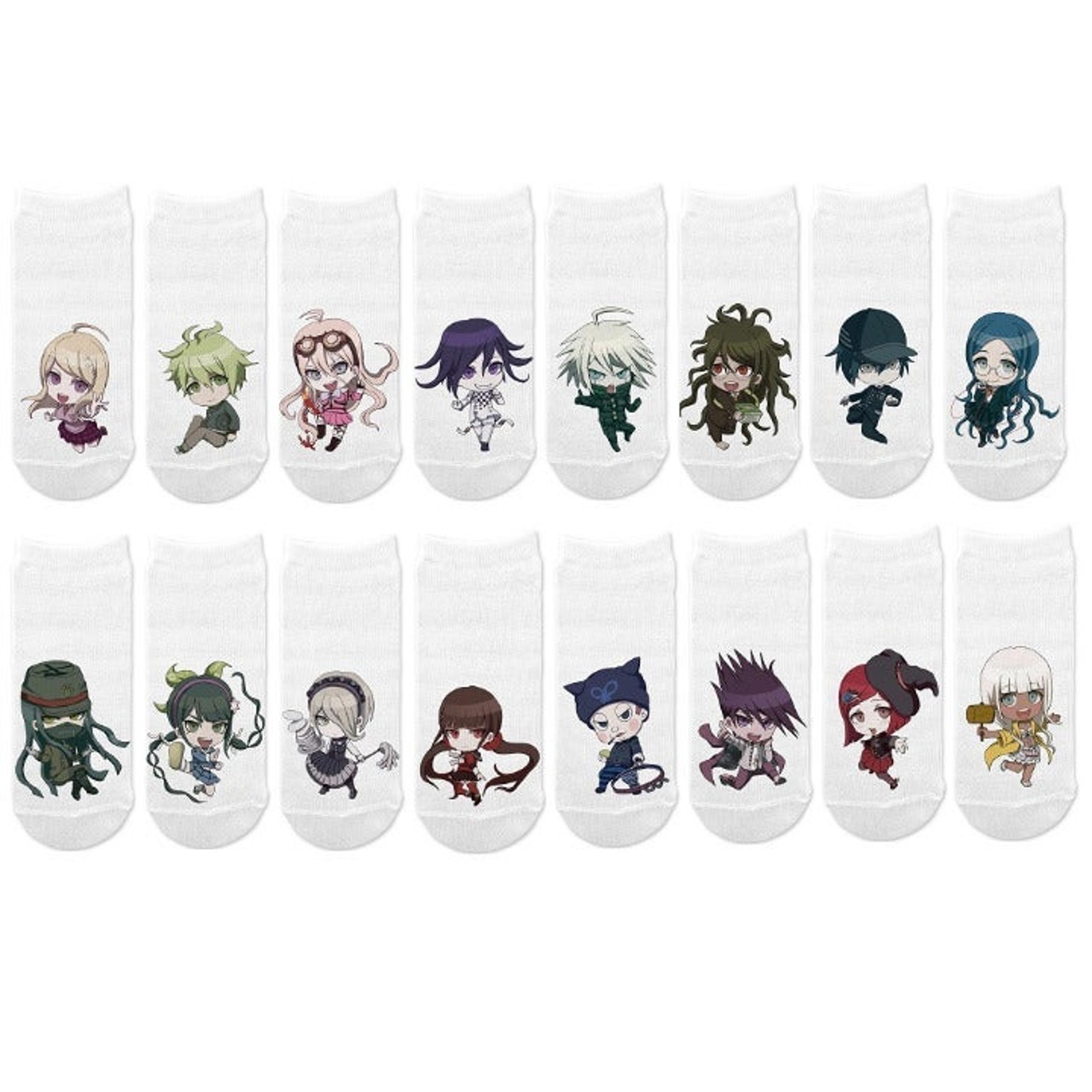 16 Danganronpa V3 Chibi Mix & Match Ankle Socks No-Show Anime Merch Cosplay