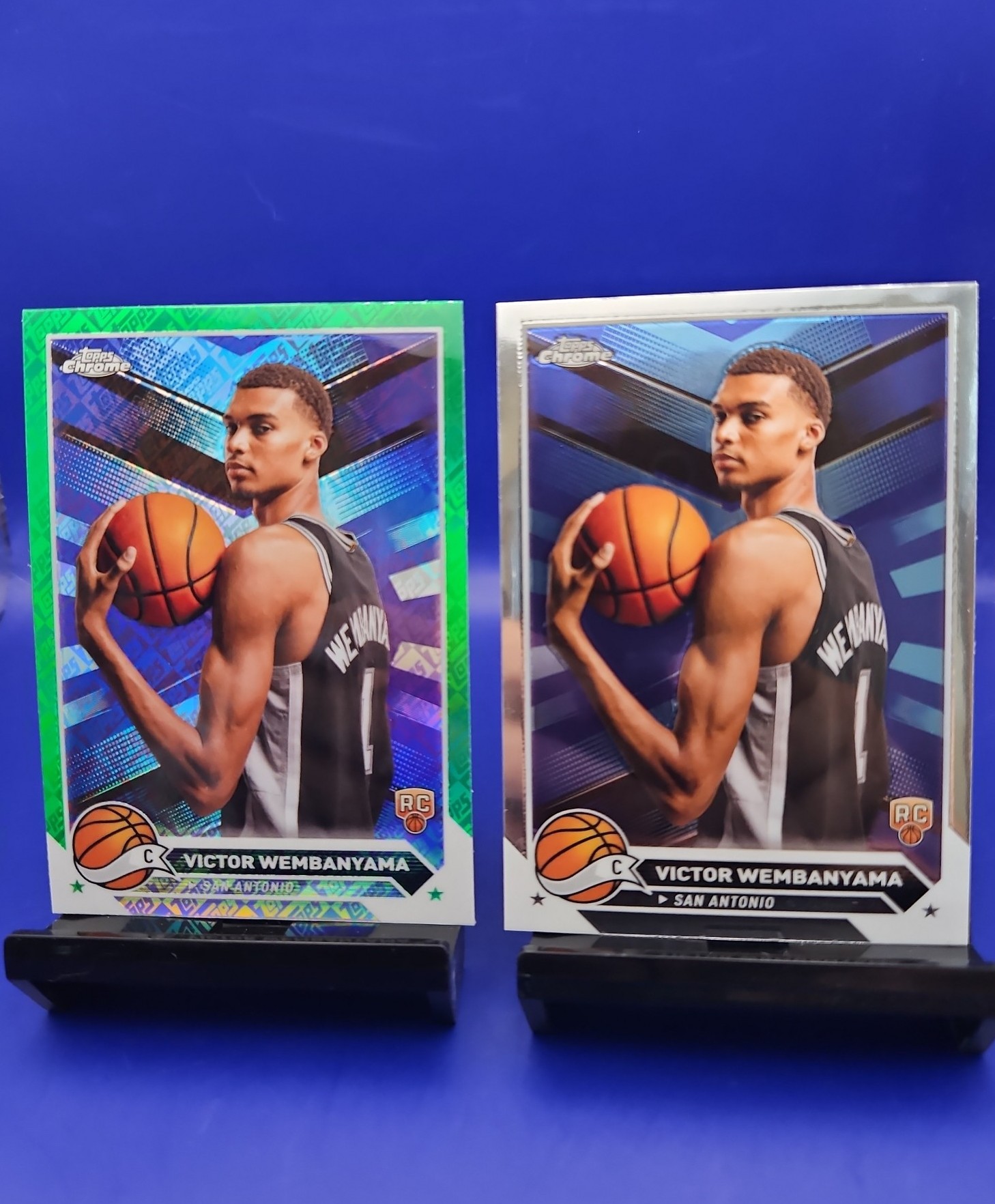 Victor Wembanyama RC Green Logo Refractor & Chrome Base - 2024 Topps Chrome