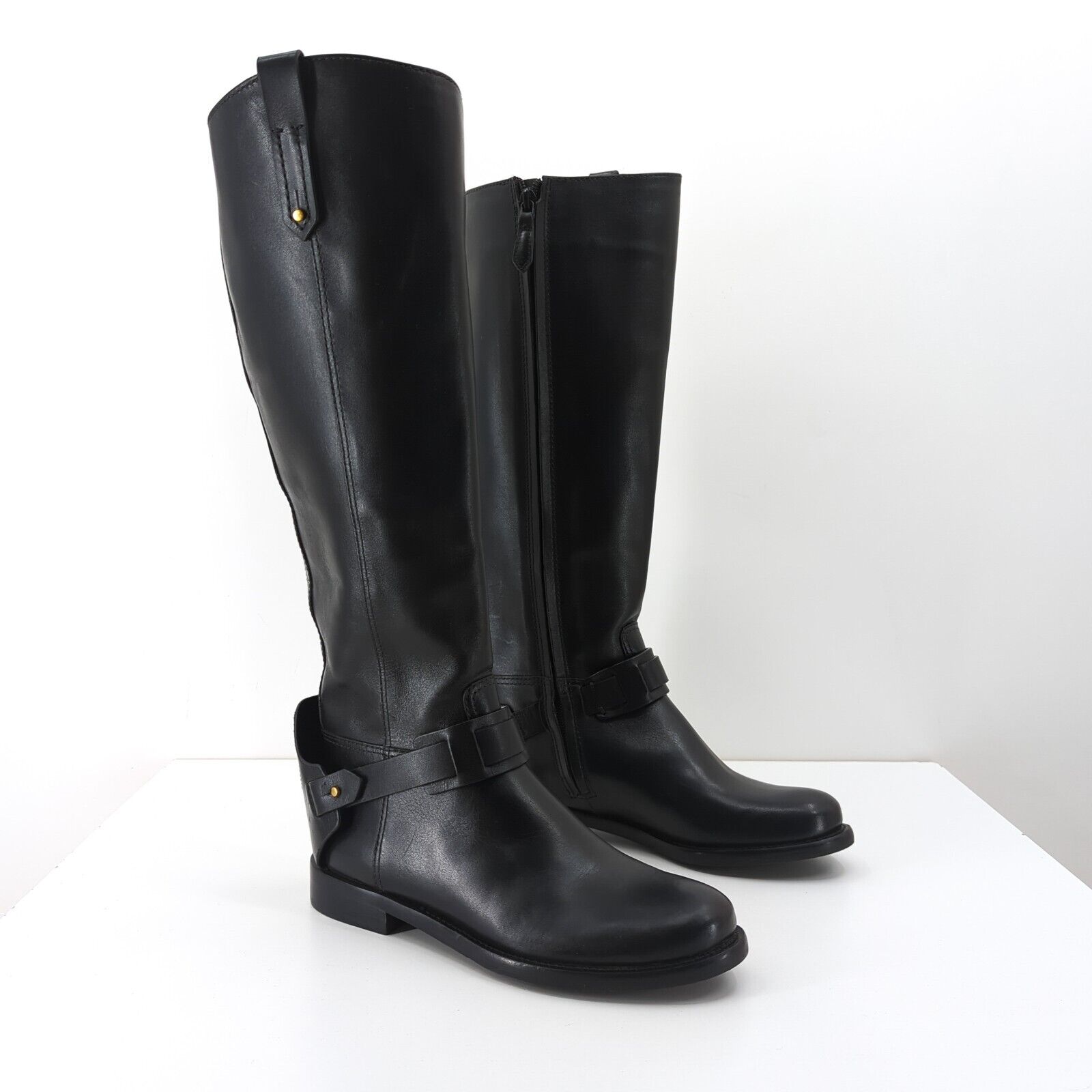 TORY BURCH Women 5.5 Colton Boots Perfect Black Riding Galleon Leather Knee High