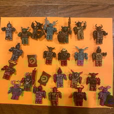 Vintage lot of Mega Bloks Krystal Wars Orc and Minifigures