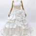 Wedding dress in white.