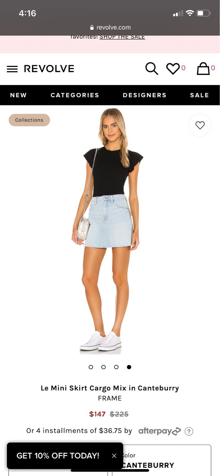 FRAME cargo mix mini skirt size 24