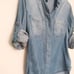 Anthro Cloth & Stone Split Tail Chambray Blouse