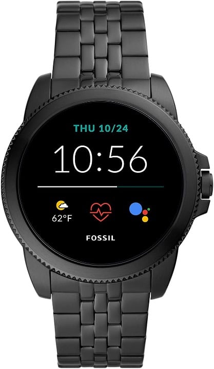 Fossil 44mm Gen 5E Stainless Steel Touchscreen Smart Watch with Heart Rate
