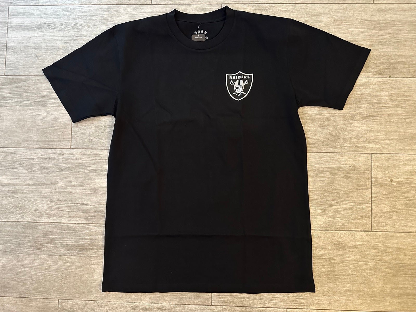 Men's BORN X RAISED Las Vegas Raiders Smoke Rocker Tee T-Shirt Black Sz L Large