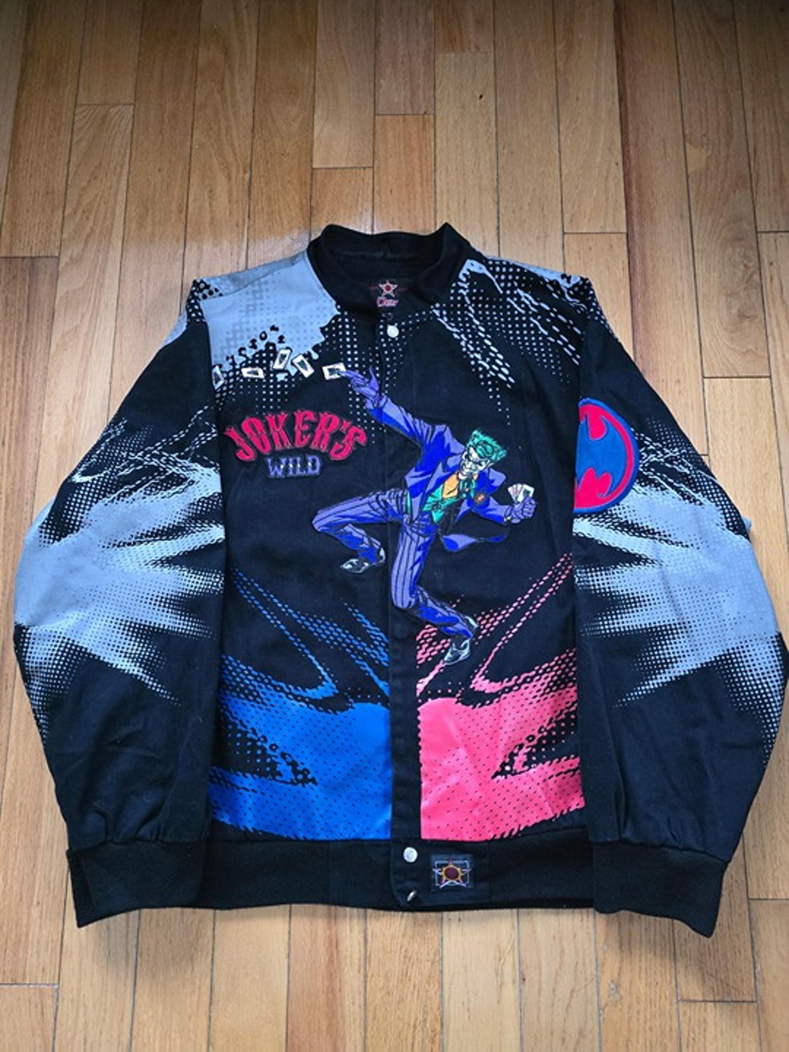 Vintage Batman Joker’s Wild Movie Jacket Jeff Hamilton 2009 DC Comics -4XL