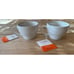 Le Creuset Stoneware Set of 2 Bistro Mug/Giant Cappuccino, 14oz White NEW