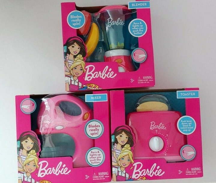 Barbie girl kitchen play set