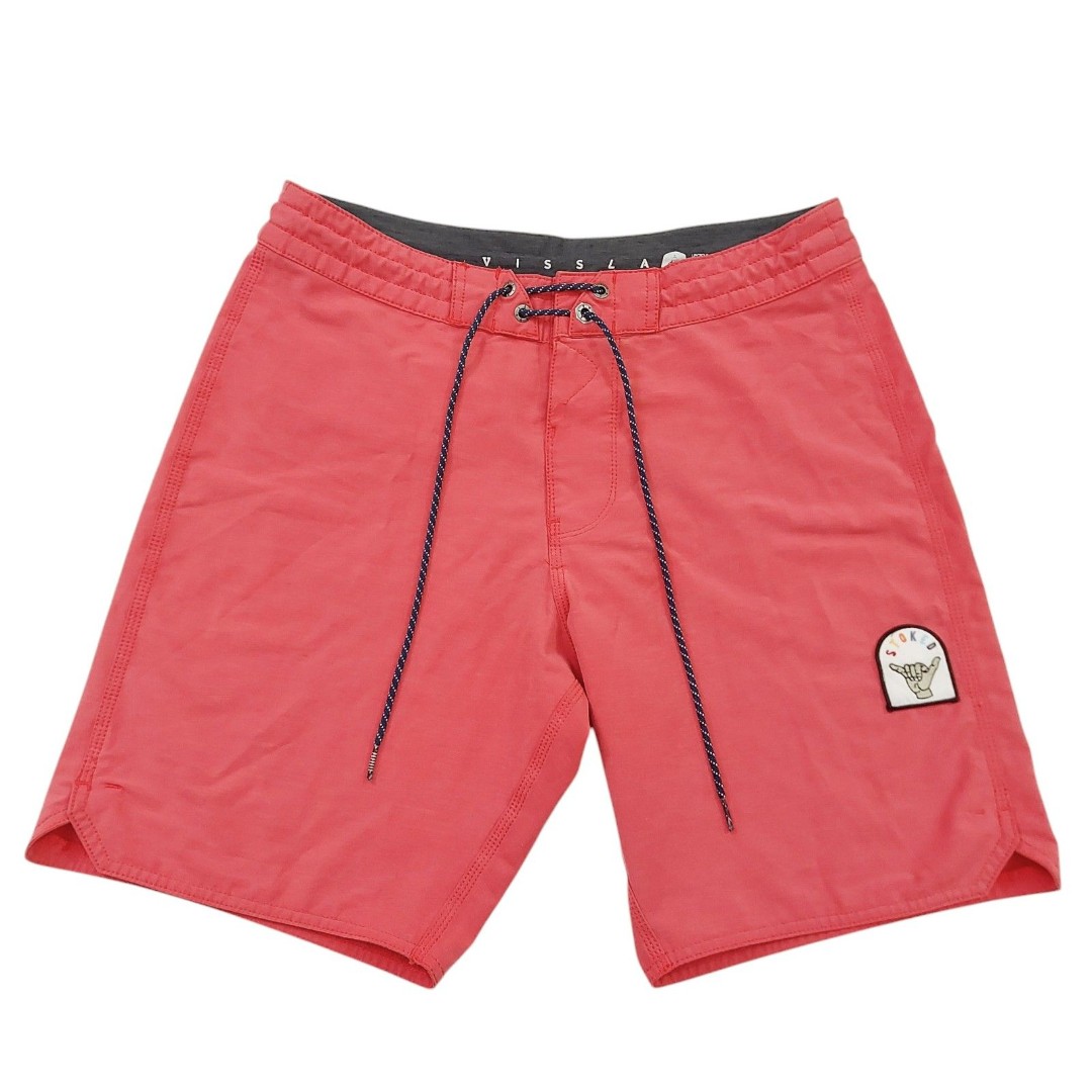 Vissla Board Shorts Mens 30 Pink Orange Stretch Lightweight Beach Summer Outdoor