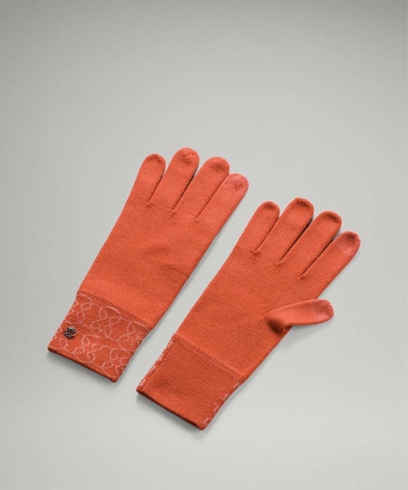 Lululemon Warm Revelation Logo Gloves Canyon Orange / Pink Savannah