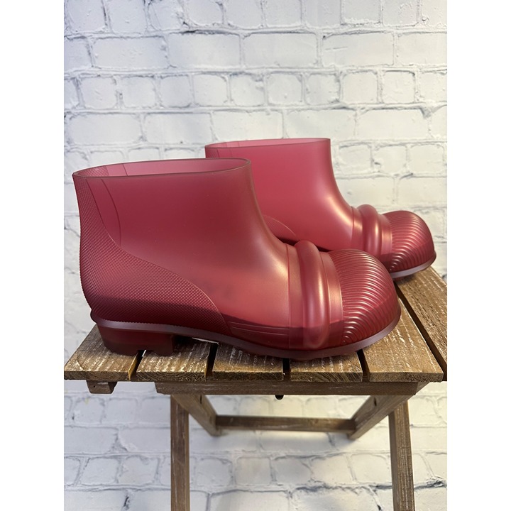 Loewe Molded Transparent Rubber Pull- On Ankle Rain Boots