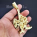 Hip Hop Gold Jewerly PT Large Chicken Pendant 15mm 18 Iced Cuban Chain Necklace