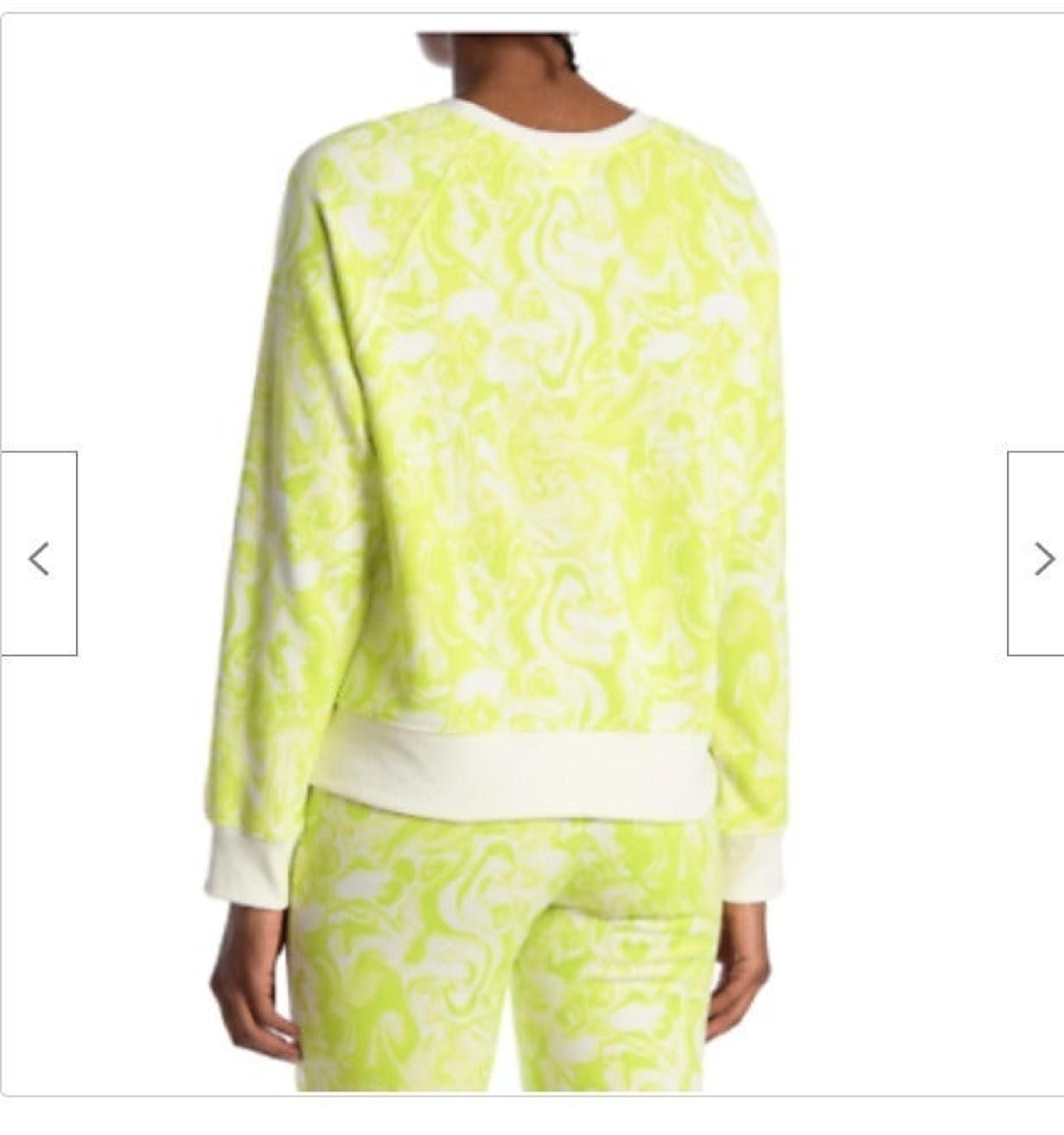 ABOUND Women's Raglan Long Sleeve Crew Neck Pullover Sweater Neon Green S