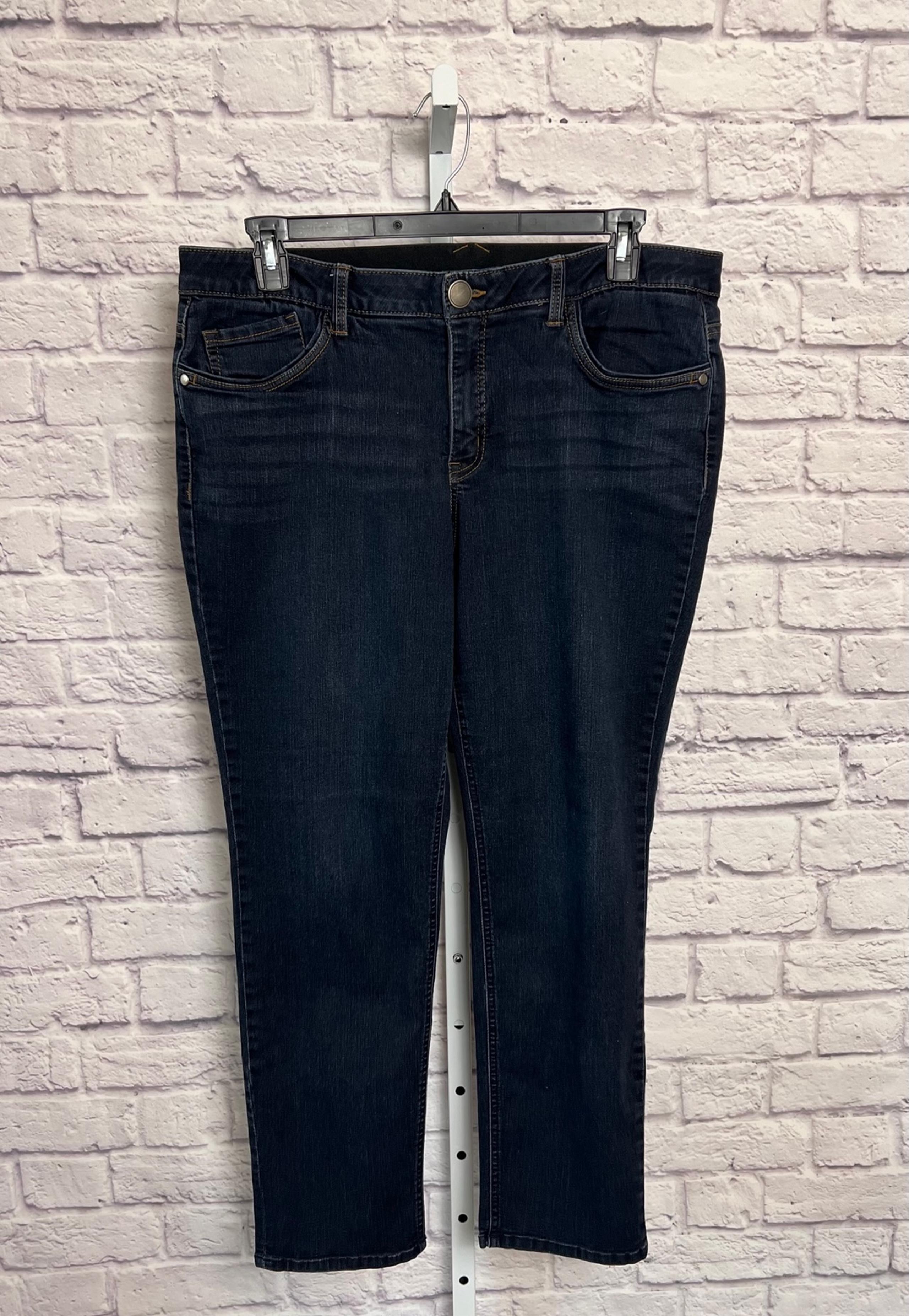 Christopher & Banks Signature Slimming Dark Wash Straight Leg Jeans size 16