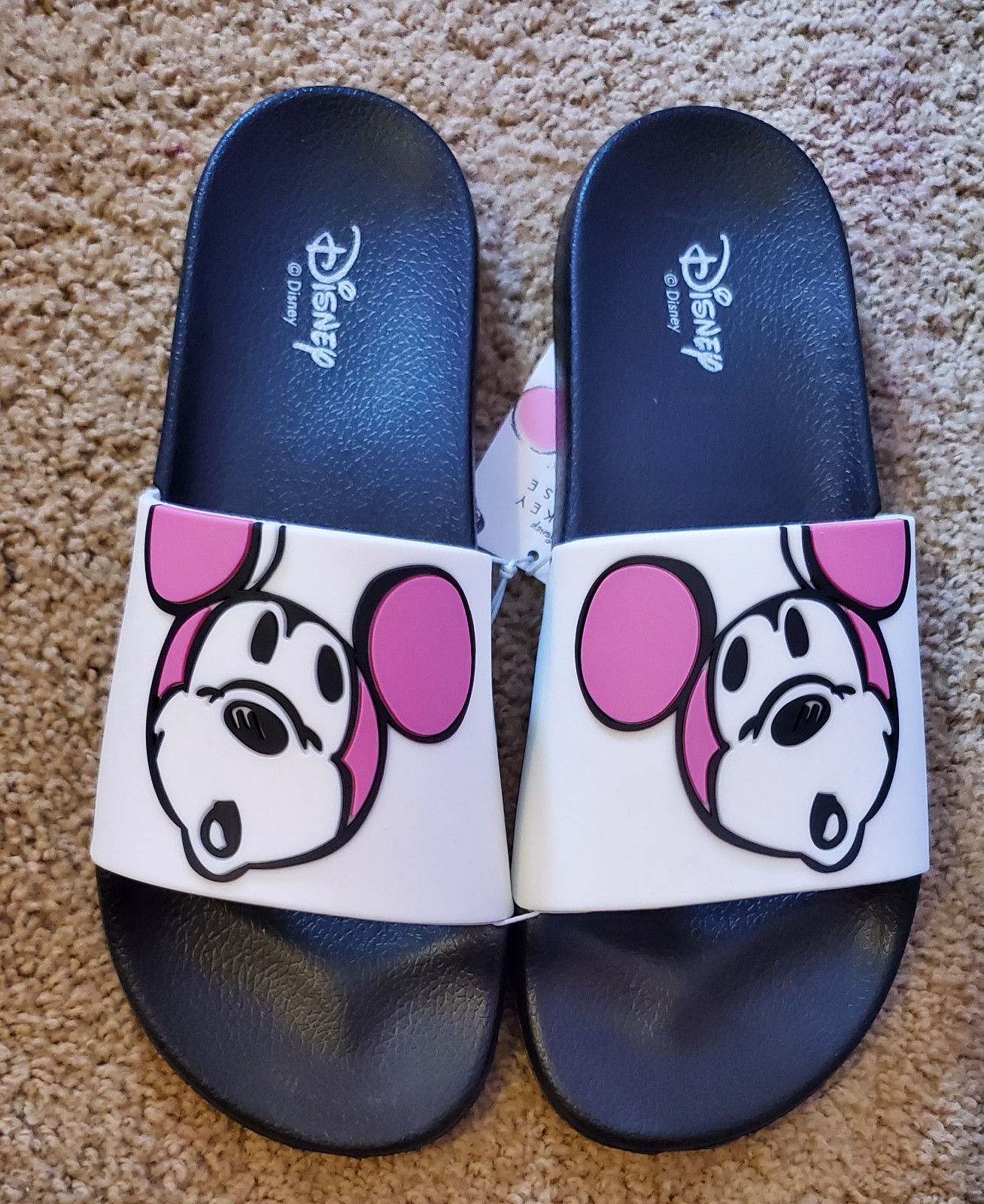 Size 7 Mickey Mouse Disney slip on Slides