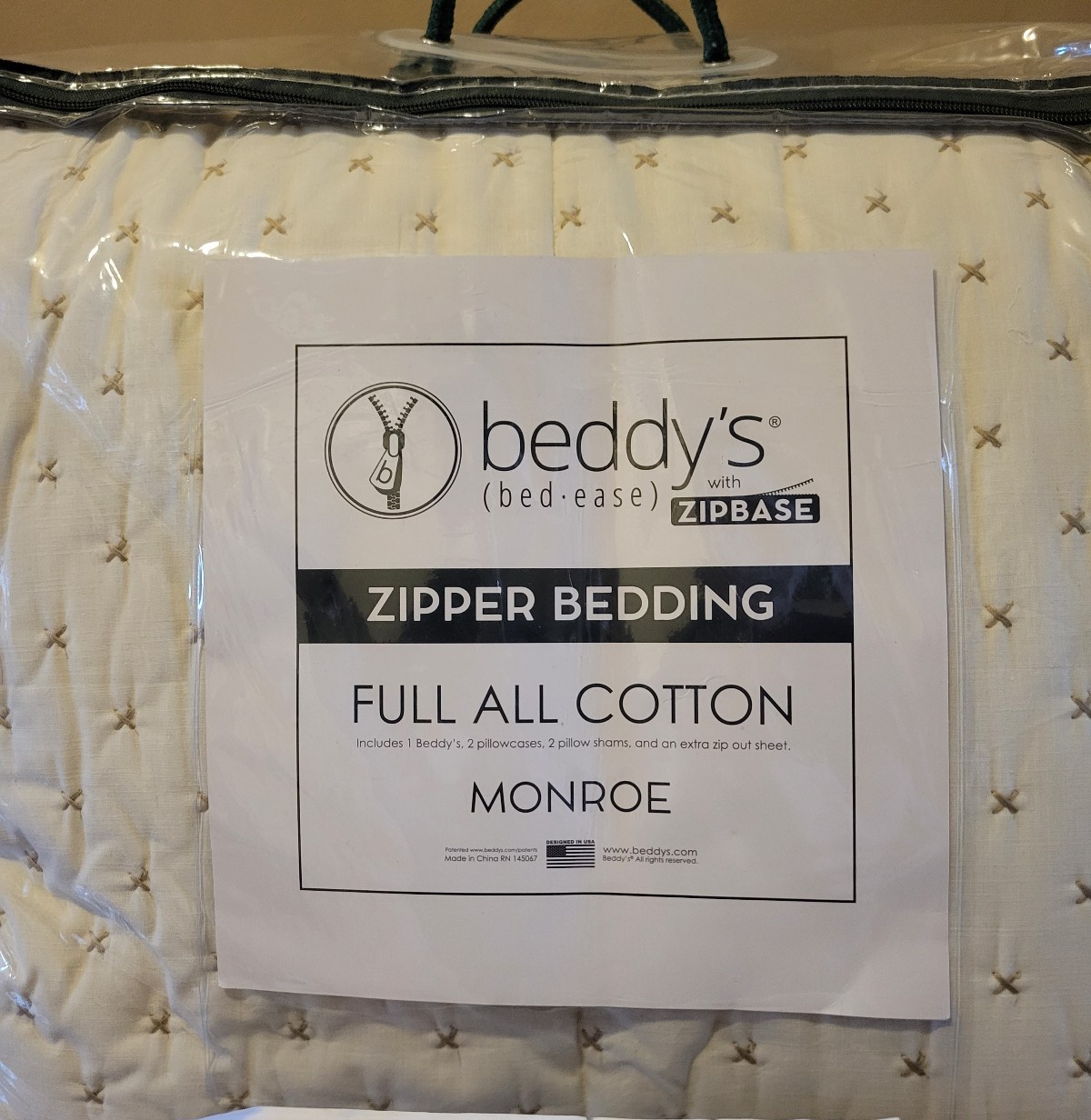 Beddys full Monroe ZipBase All cotton