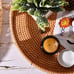 Round Woven Rattan Tray with Handles