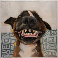 Original painting the dog Acrylic on canvas