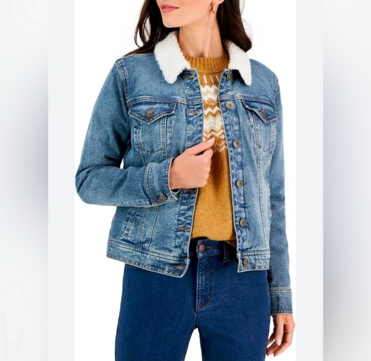 C&C California Button Front Denim Jacket Size Small