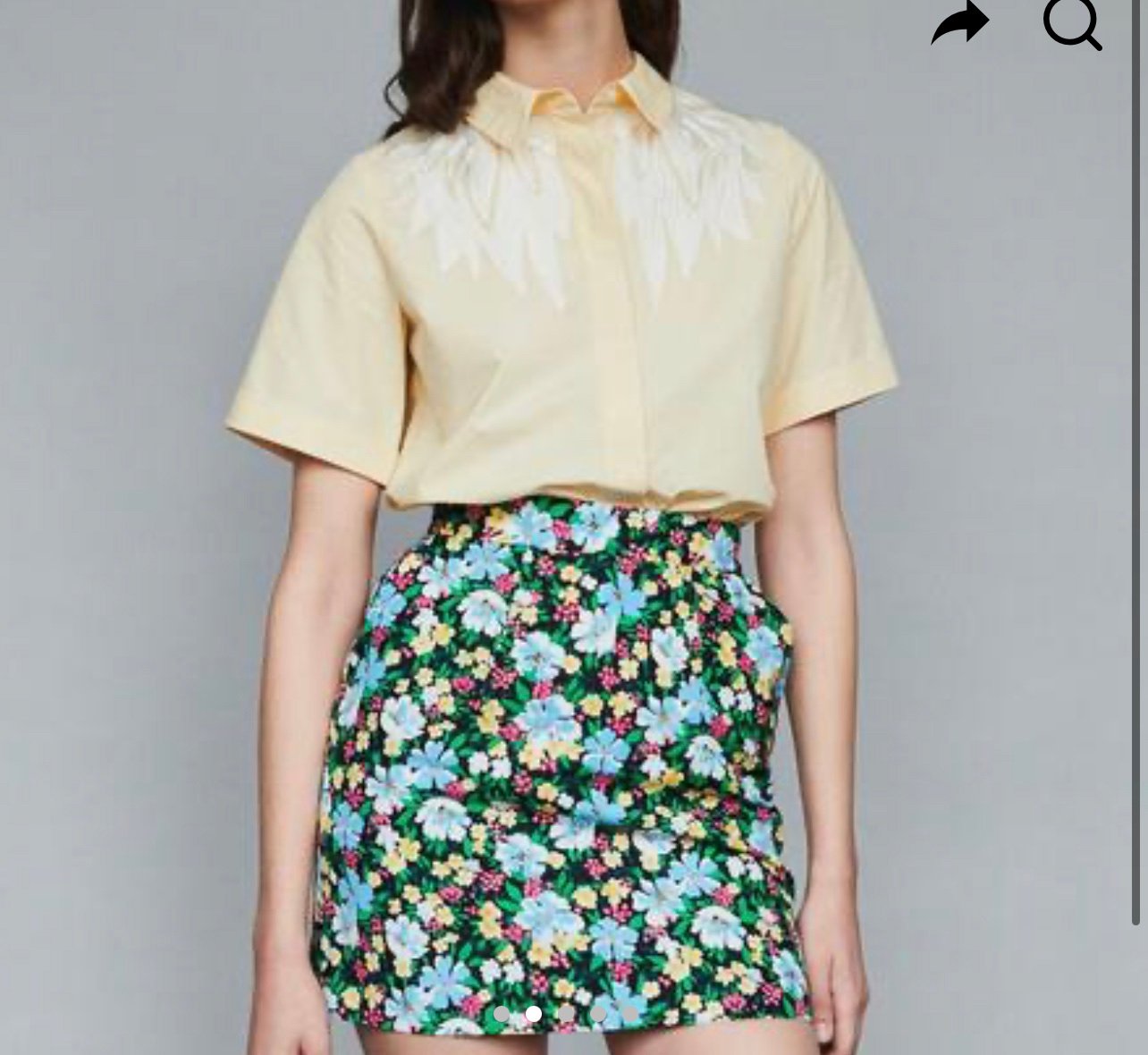MAJE Jikael Floral-print Crepe Mini Skirt