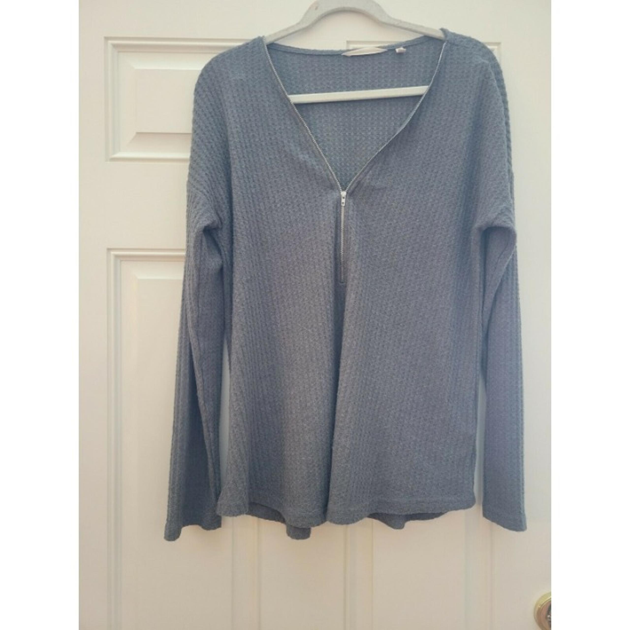Soft Surroundings M 2cj95 Blue Thermal 1/2 Zip