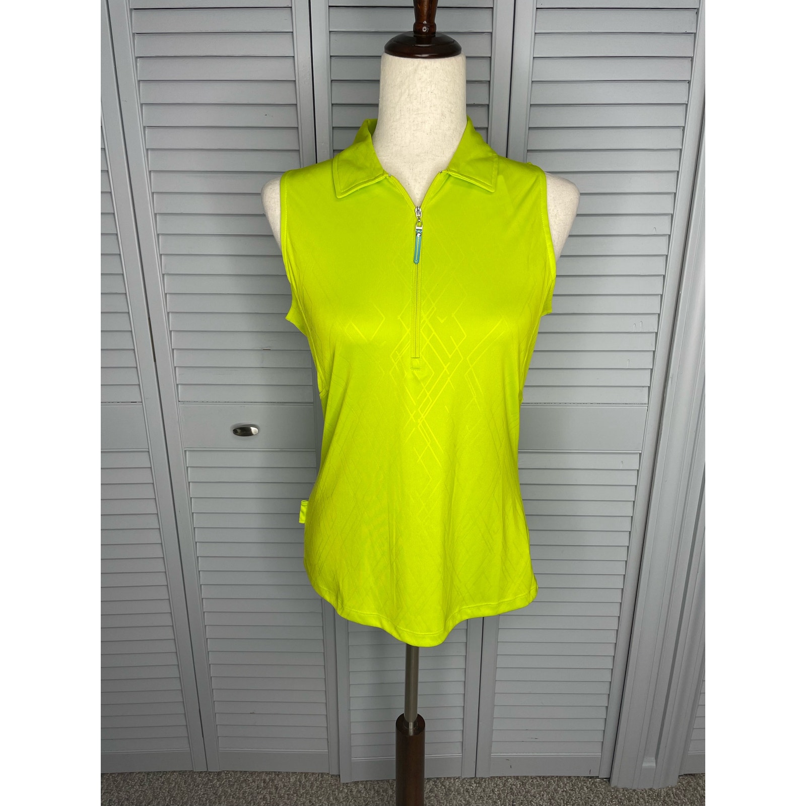 Callaway Opti-Dri Opti-Shield lime punch green sleeveless polo womens small NWT