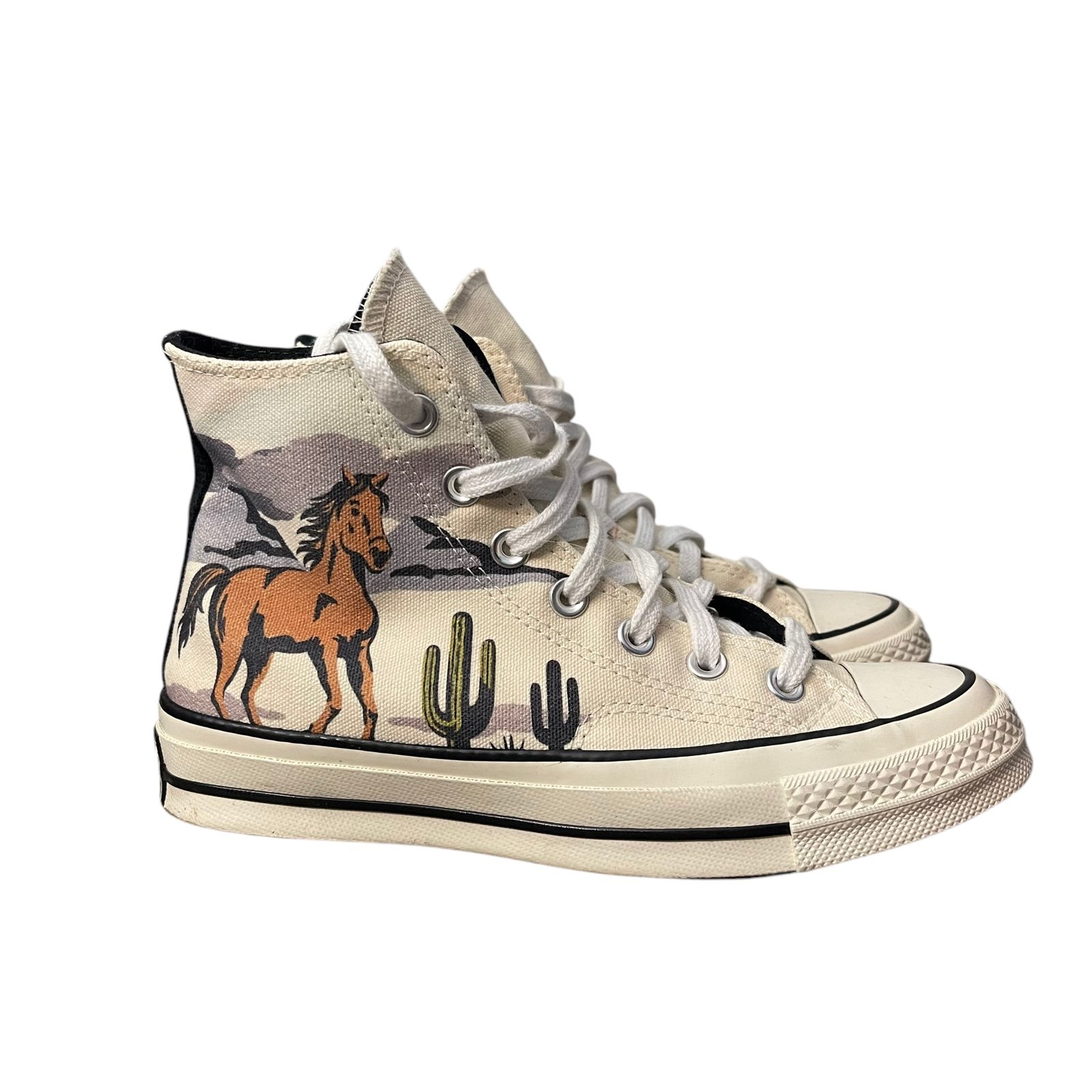 Converse 70s Women’s Horse Western Print Hi Top Lace Up Sneakers