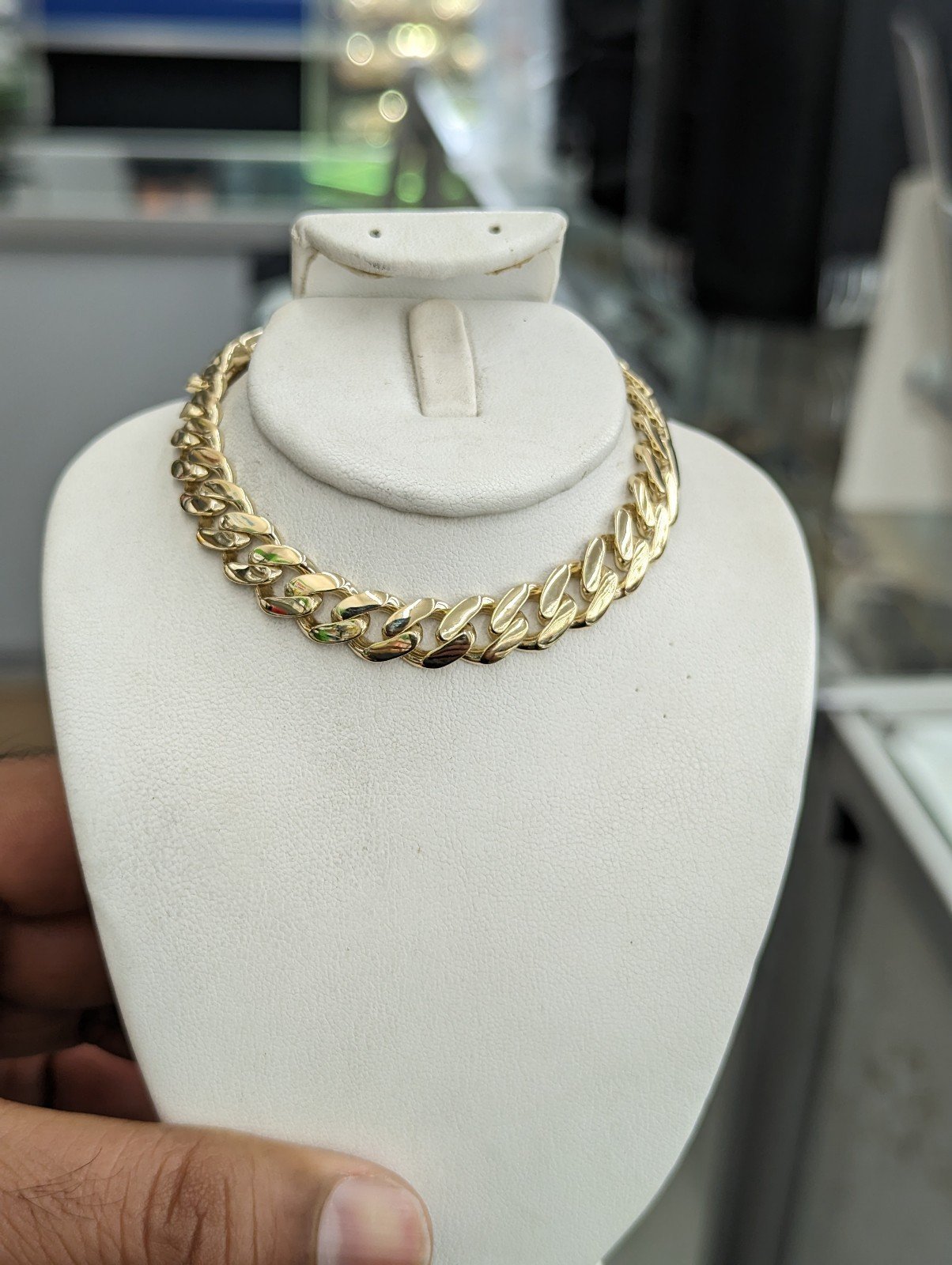 10kt real gold monaco bracelet 9mm 8 inch