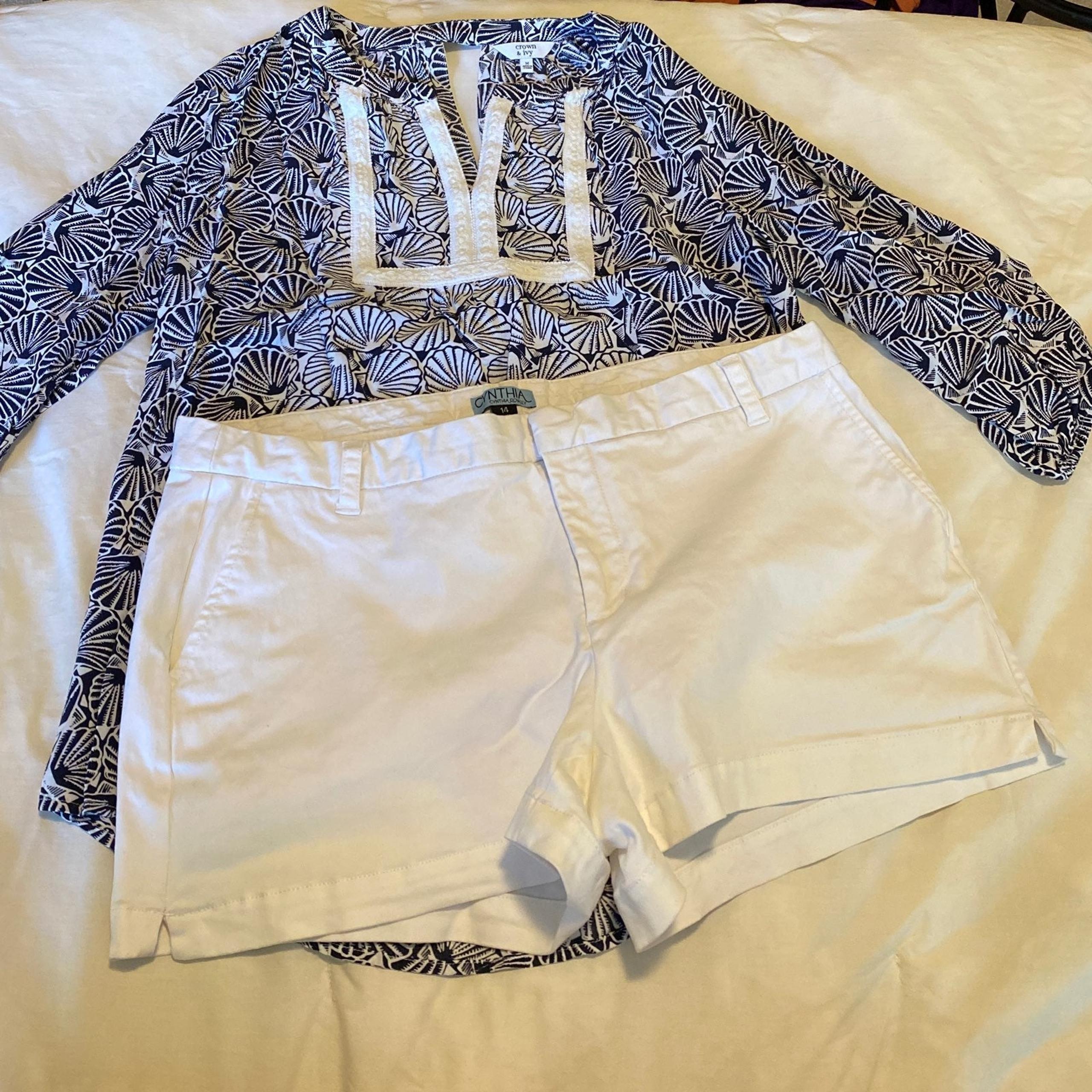 CYNTHIA ROWLEY White Short Shorts 14