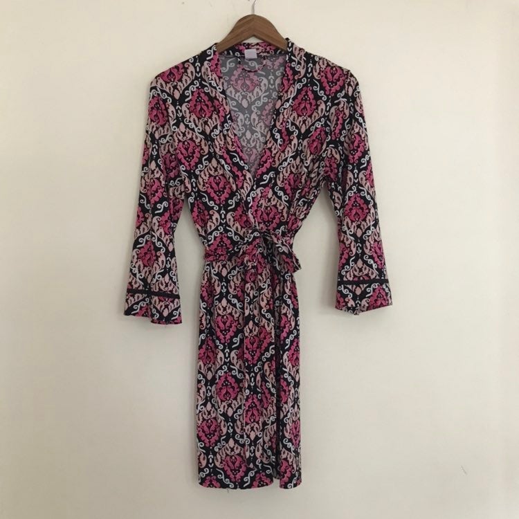 Linea Donatella damask pink short robe
