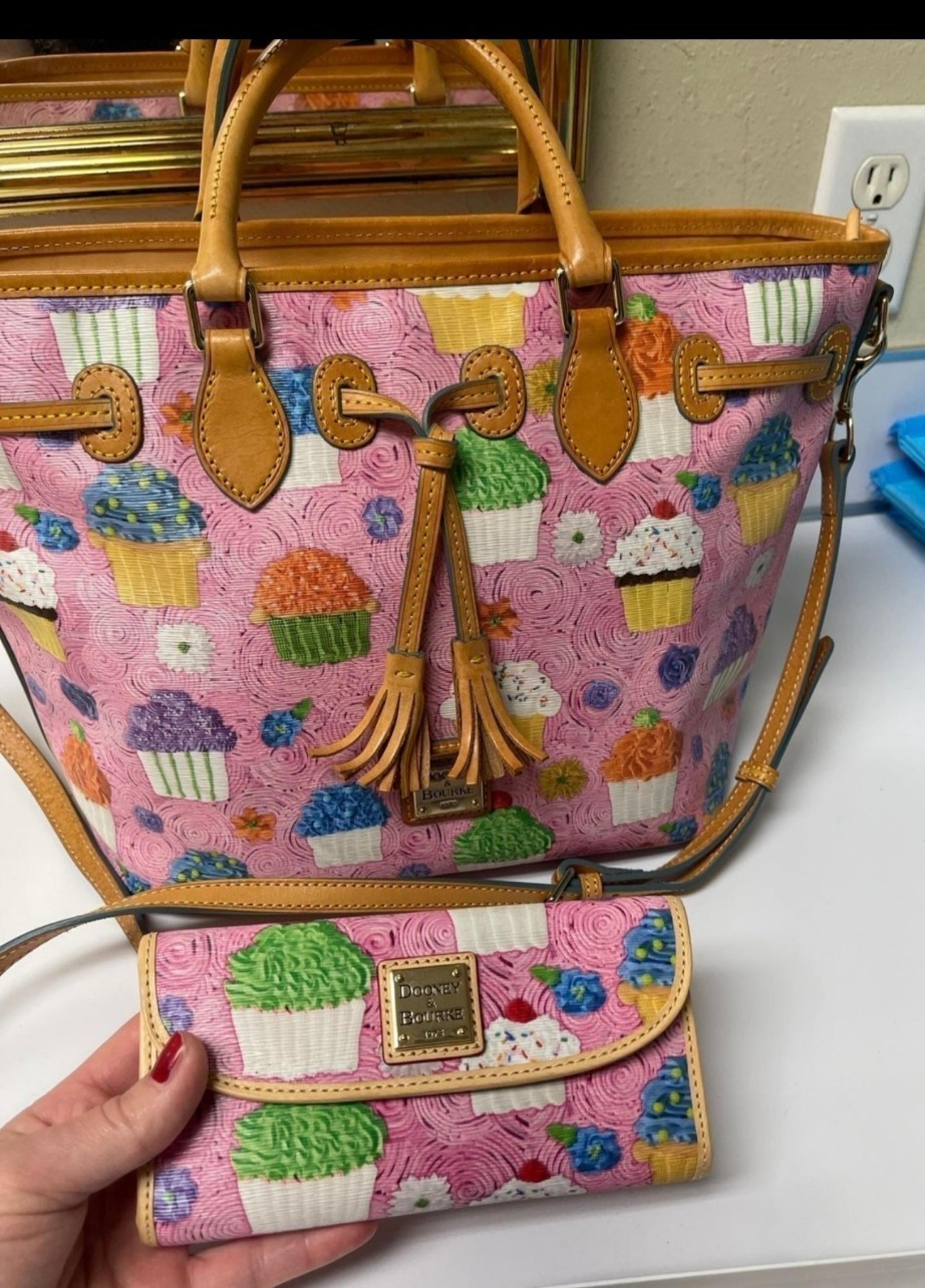 Dooney Bourke Pink Cupcake  Purse & matching Wallet with box