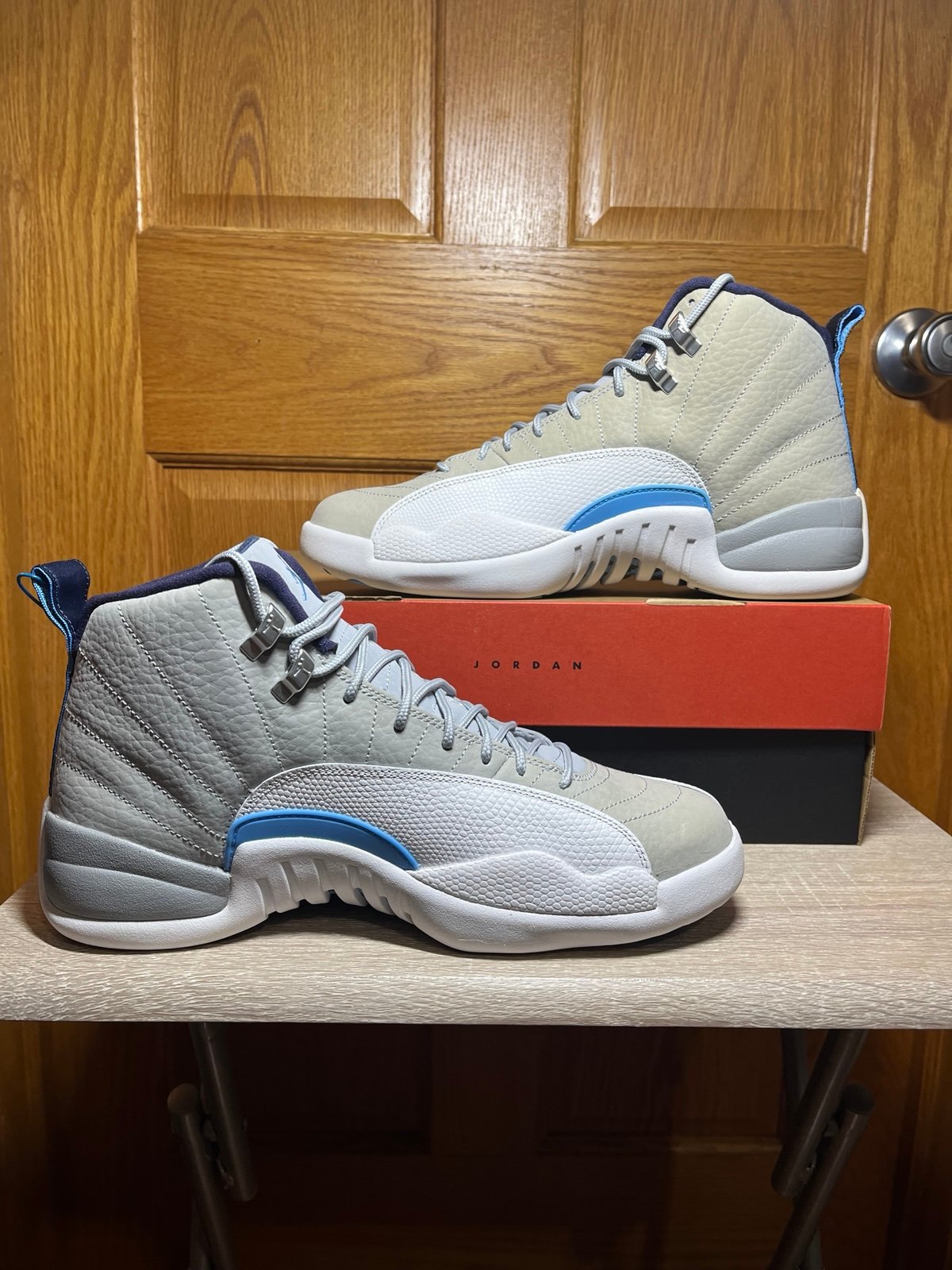 Jordan 12 Retro Grey University Blue Men’s Size 9.5