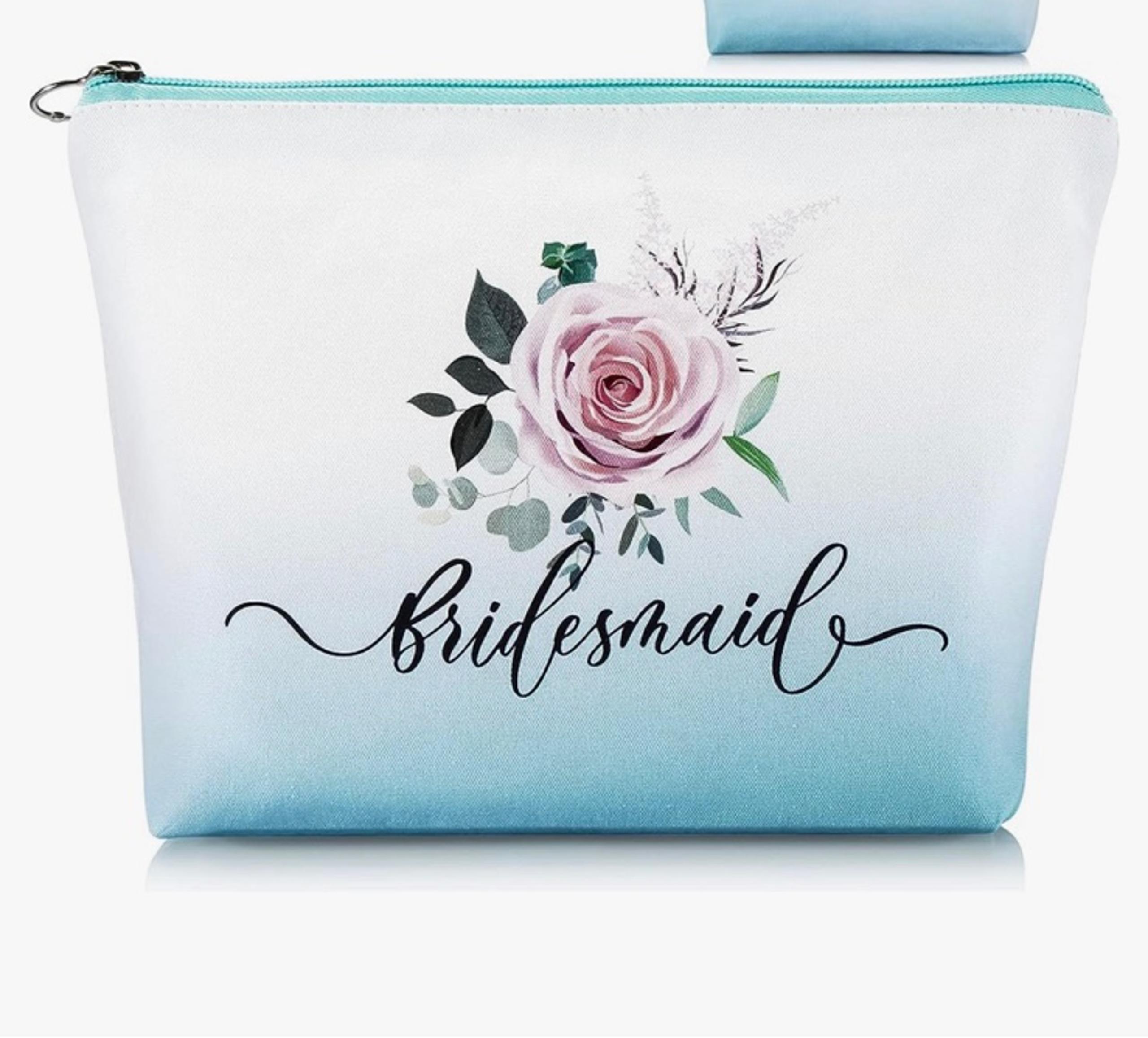 FluffyTree Bridesmaid Make Up Bag Monogrammed with a K