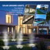 OULONGER Solar Ground Lights 12 Pack Solar Lights Outdoor Waterproof White Light