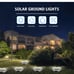 OULONGER Solar Ground Lights 12 Pack Solar Lights Outdoor Waterproof White Light